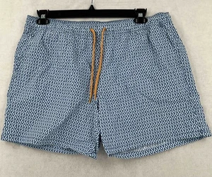 J. Crew Flex Bademode Herren Blau Geometrisch Badehose Größe Large - Bild 1 von 10