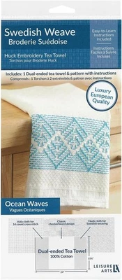 Swedish Weave Towel Kit, Ocean Waves Blue, Small, Blue  - Image 1 of 4