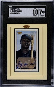 Greg Toe Nash 2002 Topps 206 Autograph SGC 7 / 10 Auto Low Pop RIP - Picture 1 of 2