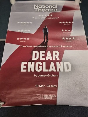 Dear England National Theatre Poster 5ft x 3ft | James Graham Play Olivier Award - Image 1 of 4