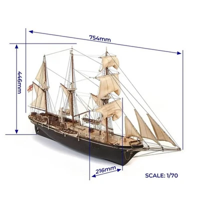 OcCre HMS Endurance 1:70 Holzmodellbausatz – 3292 Teile inkl. Segel - Bild 1 von 2
