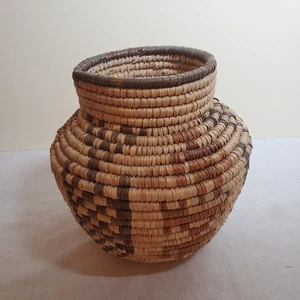 Vintage Papago Tohono O'odaham cestino bobina tessuto fatto a mano Pima 7" Native PAK - Foto 1 di 9