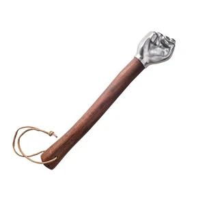 Dekorativer Fausthammer - Edelstahlkopf & Holzstiel, Sammlerstück Ar... - Bild 1 von 8