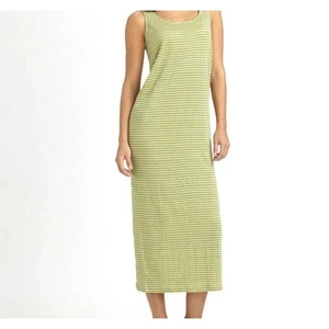 Eileen Fisher Womens Tank Dress Dragonfly Scoop Neck Linen Knit Stripe M - Picture 1 of 6