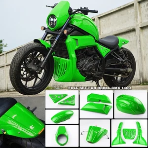 GREEN Full Set of 7-Pc Accessory Kit for Honda Rebel CMX 1100 (2021-25) - Picture 1 of 12