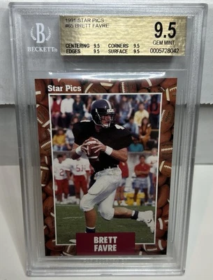 Brett Favre - 1991 Star Pics (RC)🔥BGS 9.5 w/Quad 9.5 Subs🔥Packers🔥 - Image 1 of 3