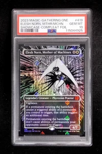 PSA 10 MTG Elesh Norn Mother of Machines #419 Showcase Compleat Foil Borderless - Picture 1 of 2
