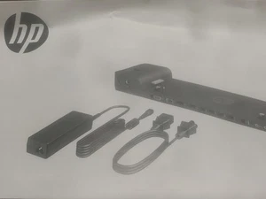 New Sealed HP 2013 Ultra Slim Docking Station D9Y32UT#ABA W/Charge Cable Genuine - Picture 1 of 2