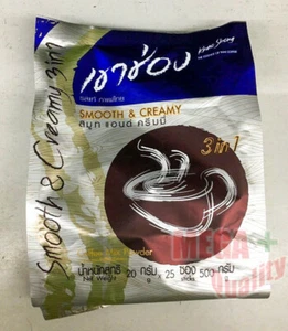 25 Sticks Khao Shong Smooth and Creamy Thai Instant Coffee Mix Powder 3in1 432g - Picture 1 of 3