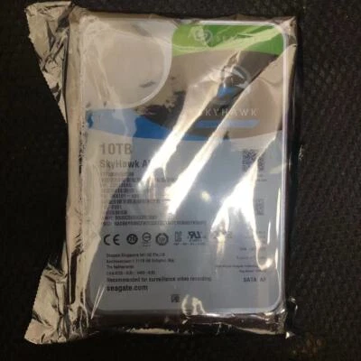 NEW Seagate ST10000VE0008 Skyhawk AI Internal Hard Drive 10TB 7200 RPM 256MB - Image 1 of 4