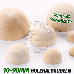Holzhalbkugeln Halbkugel Natur Größe Wählbar Ø10mm bis 90mm Lotusholz DIY - Bild 1 von 9