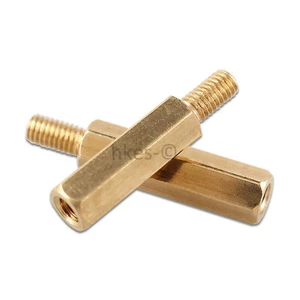 Tornillos separadores hexagonales M3 M4 tuercas latón macizo macho hembra espaciador perno - Imagen 1 de 5