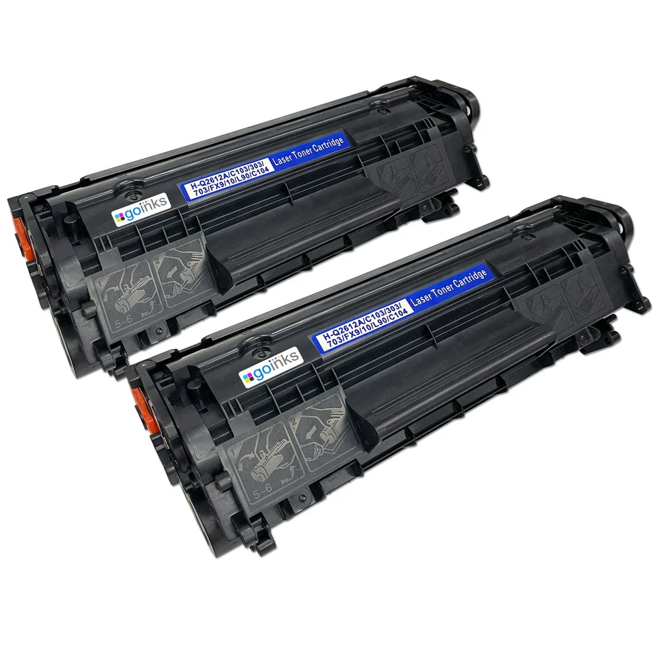 2 Noire Cartouches de Toner pour HP LaserJet 1010 1018 1022n 1012 1020 1022