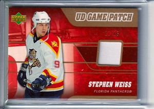 2006-07 Upper Deck Game Jersey Patches #JSW Stephen Weiss /15 - Florida Panthers