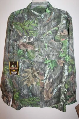 NWT Mossy Oak Men's Long Sleeve Hunting Guide Shirt Camo Button Front - Image 1 of 4
