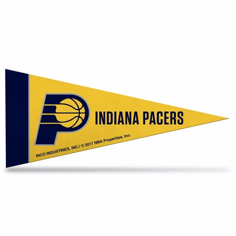 6 Indiana Pacers Mini Pennants. . Felt. 4" x 9"   #802 Cover