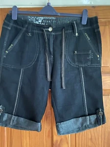 Evans Size 14 (generous) Y2K Denim Knee Shorts, Good Condition - Picture 1 of 15