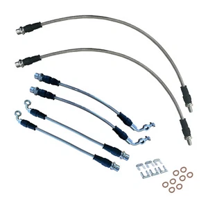 ATI EXTENDED BRAIDED BRAKE LINE KIT 6 LINE FOR LANDCRUISER 76 78 79 SERIES N/ABS - Picture 1 of 1