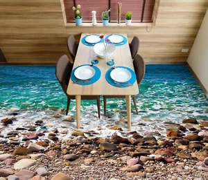 3D Sea Waves SKE3835 Floor WallPaper Print Decal Epoxy Floor Deco Kay - Picture 1 of 5