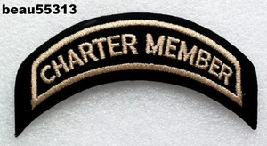 ⭐HARLEY OWNERS GROUP HOG "CHARTER MEMBER" CHAPTER OFFICERS HERITAGE TAN PATCH - Picture 1 of 1