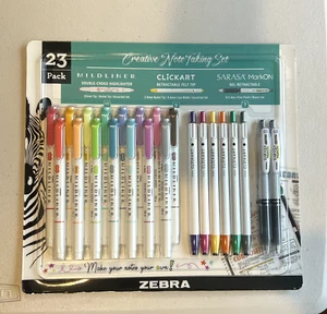 Zebra Set di Appunti Creativi. Mildliner/ClickArt/Sarasa MarkOn "Confezione da 23". - Foto 1 di 2
