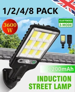 Lámpara LED Solar de Pared de Calle 6000W Sensor de Movimiento PIR Seguridad Exterior Jardín - Imagen 1 de 18