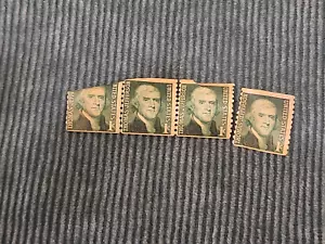 Unused Thomas Jefferson 1 Cent Stamps - Picture 1 of 4
