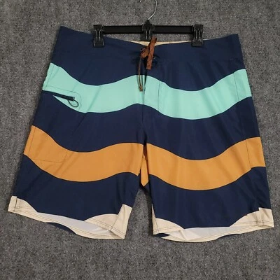Patagonia Stretch Planing Board Shorts Mens 38 Blue Beach Swim Trunks Summer - Image 1 of 4