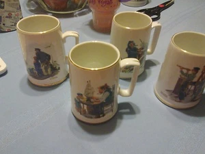 VINTAGE NORMAN ROCKWELL MUGS/TANKARDS SEAFARERS COLLECTION 1985  - Picture 1 of 8