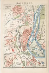 LOTE 11 MAPAS 1888-1905 ALEMANIA DUSSELDORF LEIPZIG FRANKFURT AUGSBURGO mapas antiguos - Imagen 1 de 11