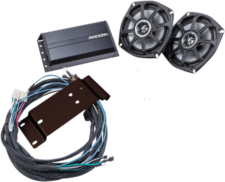 KICKER REAR SPEAKER/AMP KIT 200 watts HARLEY ELECTRA GLIDE ROAD ULTRA 96-13 - Image 1 of 1