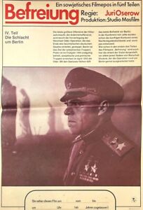 Original Filmplakat - Befreiung Teil IV - sowjetischer Film Klassiker DDR Poster