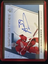 2022-23 Upper Deck SP Authentic Sign of the Times Alex Nedeljkovic Auto #SOTT-AN