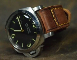 CORREA RELOJ 26 24 22 STORICO II GENUINO CUERO VINTAGE APTA PANERAI ETC MA STRAP - Picture 1 of 12