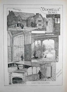 BERSHIRE, ENGLAND; OCKWELLS BERKS, 6 schizzi 1888 - Foto 1 di 1