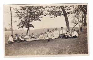 c1910 RPPC SILVER LAKE MINNESOTA SUMMER FAMILY REUNION OLD POSTCARD MN MLINAR ! - Picture 1 of 2