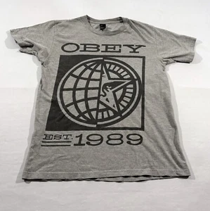 Obey Propaganda Gray T-Shirt World 1989 Andre Giant Shepard Fairey Tee Mens M - Picture 1 of 7