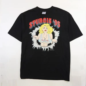 Vintage Sturgis Stripper T-Shirt Gr. 2XL doppelseitig 1995 90er - Bild 1 von 7