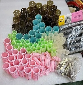 Vintage Plastic Hair Curlers various sizes - Picture 1 of 9