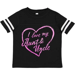 Inktastic I Love My Aunt And Uncle In Pink Chalk Heart Toddler T-Shirt Family As - Picture 1 of 8