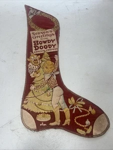 1950s Howdy Doody Christmas Stocking - Picture 1 of 9