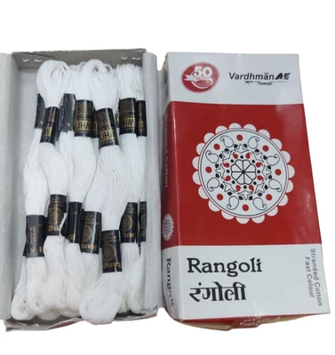 @ Hilo de bordar a mano punto de cruz de algodón color blanco roto 13 piezas R036 Foto 1 de 4