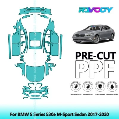Película de protección de pintura precortada PPF para BMW Serie 5 530e M-Sport Sedán 2017-2020 Foto 1 de 4