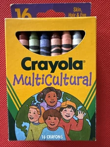 Vintage Crayola Multikulturelle Buntstifte 16 Stück Box 1993 Binney & Smith USA NEU - Bild 1 von 4