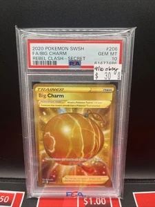 Big Charm Full Art Rebel Clash 206 Secret PSA 10 - Picture 1 of 2
