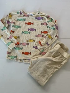 Bonds Cream 2 Piece Lollies Sweets Pyjamas Pjs Size 8 Long Sleeve Ribbed Pants - Picture 1 of 6