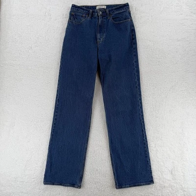 Pantalones de mezclilla Abercrombie & Fitch para mujer 28 6L azul años 90 relajados tiro alto Curve Love Foto 1 de 4