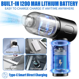 Compressed Air Duster Blower Electric Vacuum Cleaner 45000RPM for PC Car Home - Picture 1 of 15