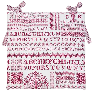 Stuhlkissen mit Füllung 40 x 40 cm Baumwolle Cross Stitched Pattern Clayre & Eef - Picture 1 of 1