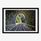 Tulup Bild MDF-gerahmte Wand-Dekor 70x50cm Bild Zimmer Eisenbahntunnel